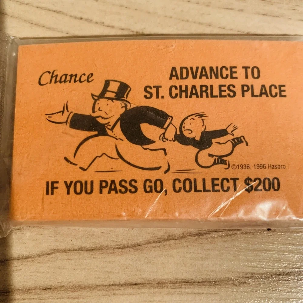Vintage 1996 Monopoly Chance Card Pack Sealed & Unused - Picture 4 of 4